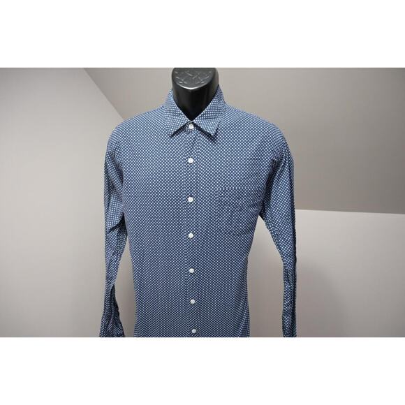 J Crew Light Weight Chambray Button Up Shirt Blue Long Sleeve Mens Sz Large - Picture 3 of 9